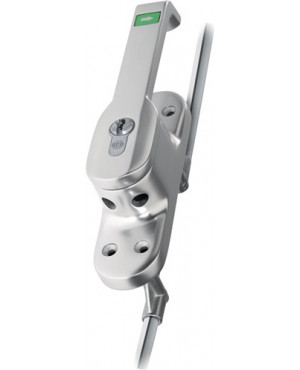 Türtreibr.978 DIN li./ re.silber elox.LM.23mm Rundstange 10mm