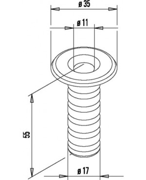 Bodenbüchse 927A/928 Rundstange 10mm