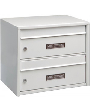 Briefkasten Dual Front 821/3821 H.360mm B.407mm T.292mm weiß STA DIN C4