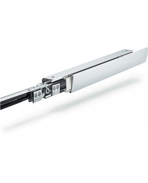 Schiebesystem Levolan 120 120kg 2450mm Edelstahl-Look Glasflg.Kompl.64-124cm