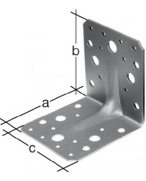 Schwerlastwinkelverbinder 50x50xS2,5mm Löcher 3/10 GAH