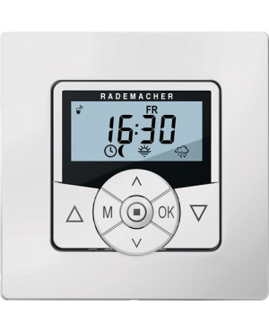 HomeTimer DuoFern ultraweiß inkl. Abdeckrahmen 3 V