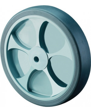 Ersatz-Rad D.80mm Trgf.100kg Gum.grau Achs-D.12mm Nabenl.40mm