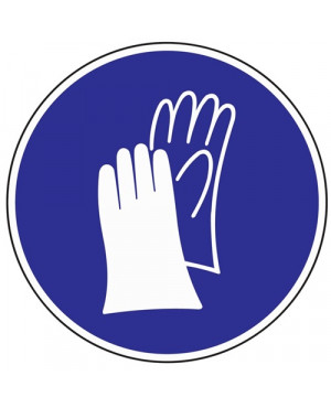 Folie Handschutz benutzen D.200mm blau/weiß selbstklebend