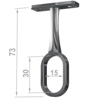 Mittelträger 12353 Zinkdruckg.titangrau Deckenmont.30x15