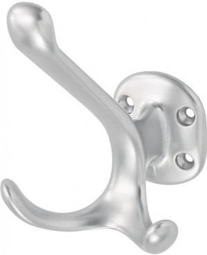 Huthaken 0028 Ausf. zweifach A. 90mm Alu. silberf. elox. H.100mm Hermeta