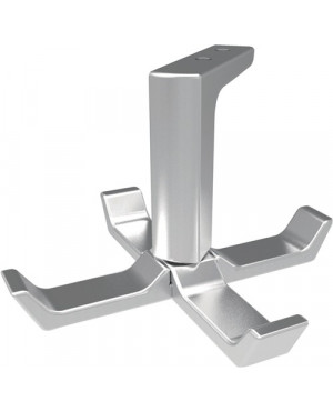 Decken-Mantelhaken 0201 Ausf. vierfach A. 83mm Alu. silberf. elox. H.55mm