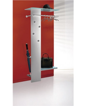 Wandgarderobe alusilber L.800mm verstellb.Kraftmagnethaken