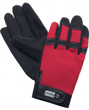 Kunstlederhandschuhe Mechanical Technician Gr.9 schwarz/rot Kunstleder EN 388