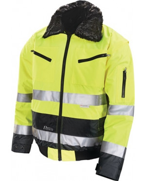 Warnschutz-Pilotenjacke Gr. M 50/52 gelb/grau 100% PES