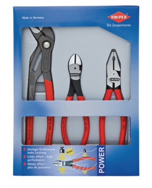 Zangensatz Kraft-Paket Inh.3tlg.pol.Kunststofftiefziehteil KNIPEX