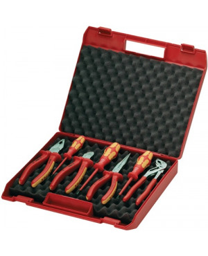 Zangen-/Werkzeugsatz 7-tlg.2K-Hülle/Ku.-Überzug Ku.-Koffer VDE KNIPEX
