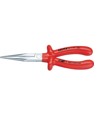 Flachrundzange L.200mm verchr.ger.VDE KNIPEX