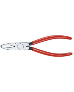 Glaskröselzange DIN ISO 5743 L.160mm Backen-B.9,5mm Kopf pol.Ku.-Überzug KNIPEX