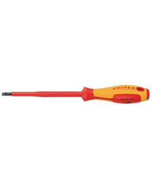 Schraubendreher Schl. 2,5mm Ges.-L.177mm brün. isol. 2K-Griff VDE/1000V Knipex