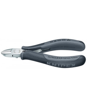 Elektron.Seitenschneider L.115mm rd. KNIPEX Mehrkomp.-Hüllen ESD
