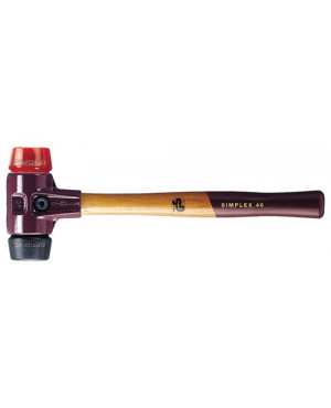 Schonhammer SIMPLEX L.330mm Kopf-D. 40mm mittelh./hart HO Gum.schw./Plastik rot