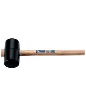 Gummihammer Kopf-D.54mm Kopf-L.90mm schwarz Esche 90 Shore A flache Bahn PROMAT