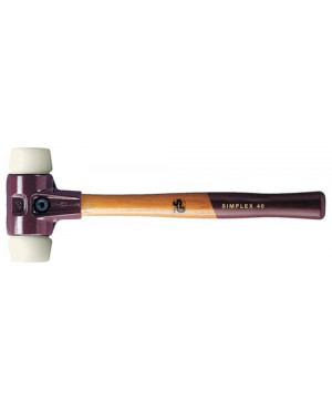 Schonhammer SIMPLEX L.490mm Kopf-D.80mm mittelh.HO Superplastik weiß HALDER