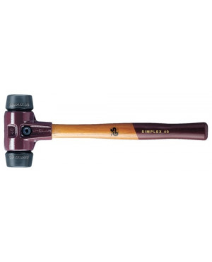 Schonhammer SIMPLEX L.405mm Kopf-D.60mm mittelh.HO Gum.schwarz HALDER