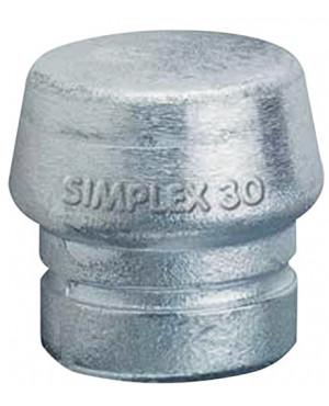 Schonhammerkopf SIMPLEX Kopf-D. 30mm Weichmetall silber hart HALDER