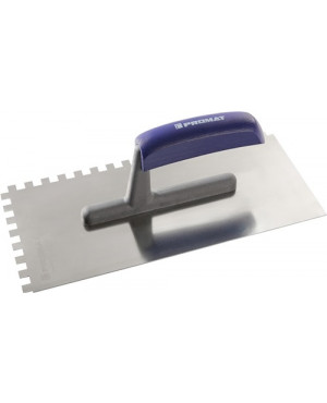 Glättekelle L.280mm B.130mm Zahn 12x12 rostfrei,H-Heft VA S.0,7mm PROMAT