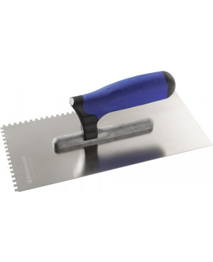 Glättekelle L.280mm B.130mm Zahn 6x6 VA S.0,7mm PROMAT