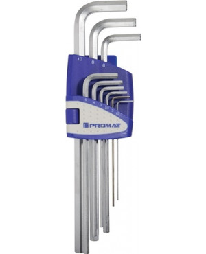 Winkelschraubendrehers. 9 teilig Ku.-Halter SW 1,5 - 10 lang Promat