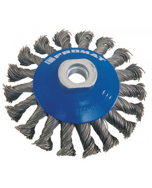 Kegelbürste D.100mm M14 Drahtstärke 0,5mm Stahldraht 13mm 12500min-¹ PROMAT