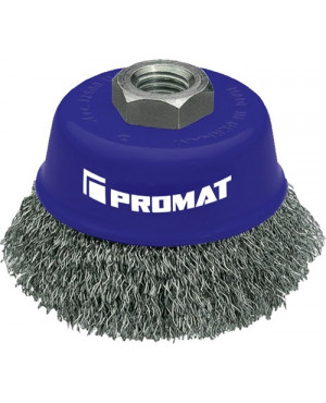 Topfbürste D.80mm M14 Drahtstärke 0,3mm Stahldraht 8500min-¹ PROMAT
