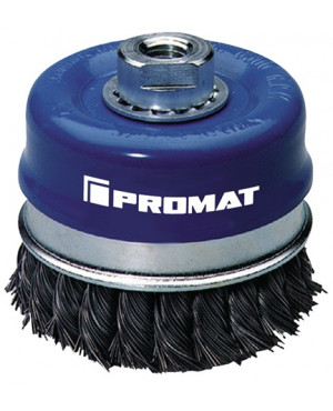 Topfbürste D.80mm M14 Drahtstärke 0,5mm Stahldraht 8500min-¹ PROMAT