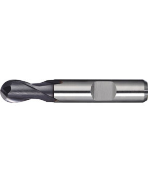 Kugelkopffräser D.4mm HSS-Co8 TiCN 2Schneiden extra kurz
