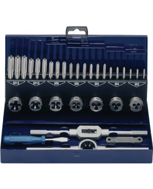 Gewindeschneidzeugsatz M3-M12 31tlg.HSS Metallkassette PROMAT