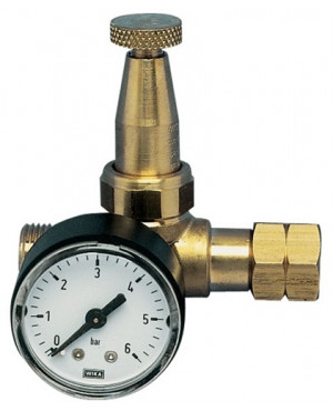 Propankleindruckregler Mini m.Manometer 0,5-4bar 6 kg/hW 21,8x1/14Zoll LH
