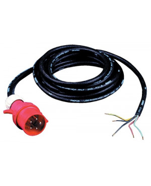 Anschlussleitung H07RN-F 5x4 mm² 5m m.CEE Stecker schwarz f.Innen/Außen