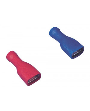 Flachsteckhülse vollisoliert 1,5-2,5 mm² 6,3x0,8mm blau 100 St./Btl.