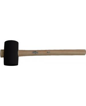 Gummihammer DIN 5128 Kopf-D.74mm Kopf-L.127mm schwarz ES 90 Shore A flache Bahn
