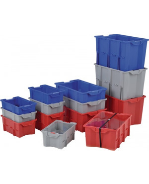 Drehstapelbehälter PP rot L480xB312xH300mm LA-KA-PE