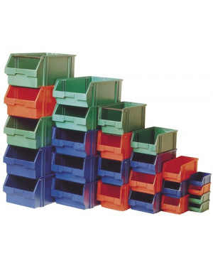 Sichtlagerkasten L330/298xB210xH155mm PS blau LA-KA-PE