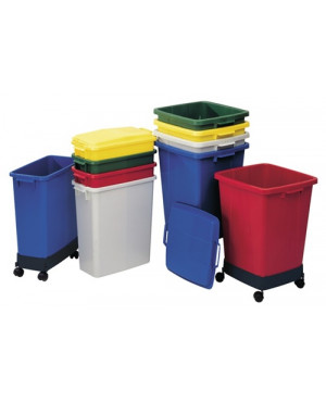 Abfall- u.Wertstoffsammler 60l H590xB285xT555mm PE grau GRAF