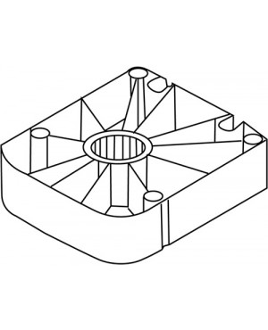 Gleiter f. Sockelverstellfuß Univ. Ku. schwarz Sockelhöhe 25mm Hettich