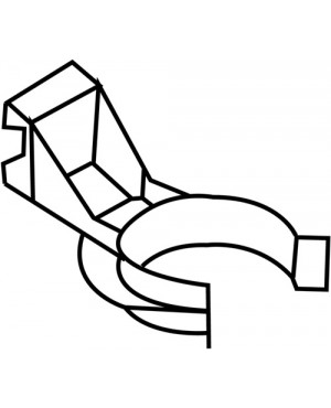 Sockelblendenhalter m. Clip Ku. schwarz ab 70mm z. Anschr. Hettich