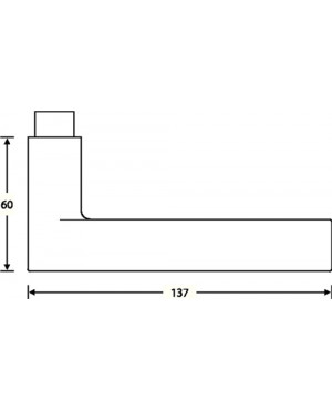 Türdrückerlochteil 10 1021 VA 6204 8mm DIN R FSB