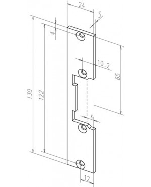 Flachschließbl. 096 STA verz. ktg. B.24xL.130mm DIN L/R