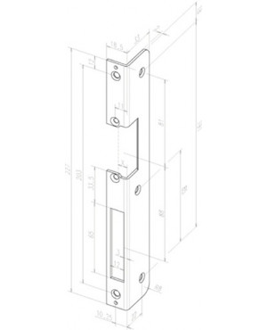 Winkelschließbl.502 S.3mm VA ma DIN R