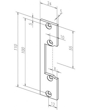 Flachschließbl. 106 STA dukatengold ktg. B.24xL.110mm DIN L/R