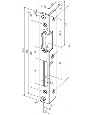 Sicherh.-Winkelschließbl.069 S.3mm STA dukatengold DIN R