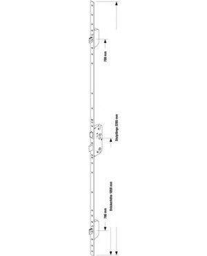 Sicherh.-Türverschl.Secury Massivriegel MR 2 PZW20/65/92/10mm F-St.silber 2285mm