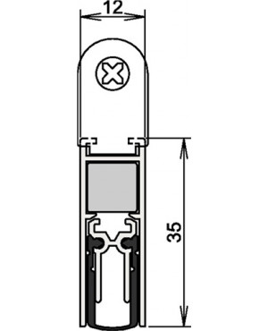 Türdichtung Doppeldicht M-12/35 1-393 Ausl.2-s.L.1208mm Alu. silberf.