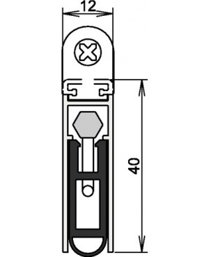 Türdichtung Kältefeind Allround Nr. 1-689 Ausl.1-s.L.708mm Alu. silberf.